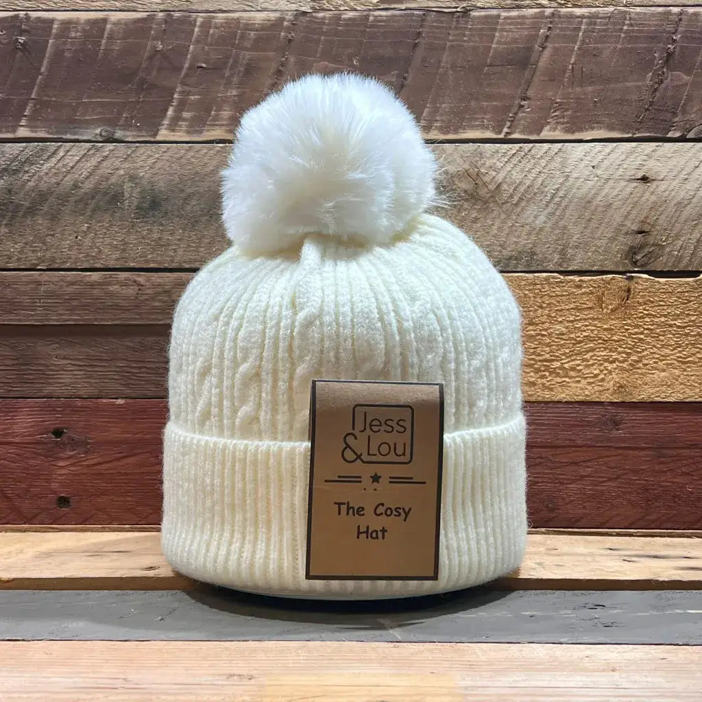 Jess & Lou - Unisex Cable Bobble Hat