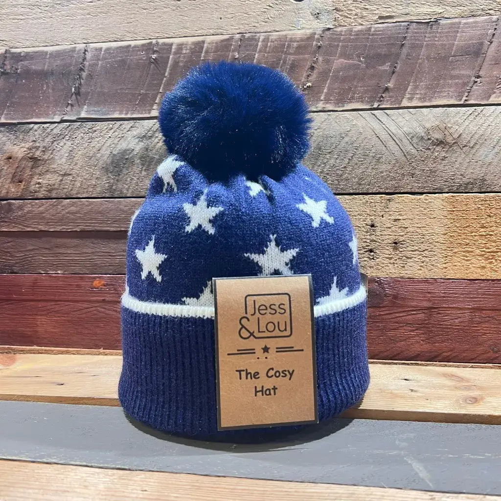 Jess & Lou - Unisex Star Cosy Bobble Hat