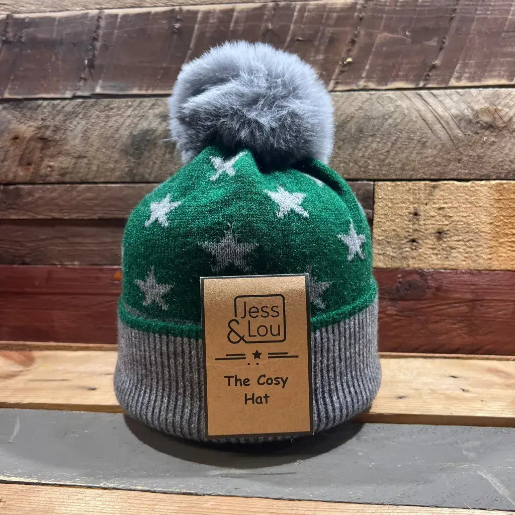 Jess & Lou - Unisex Star Cosy Bobble Hat