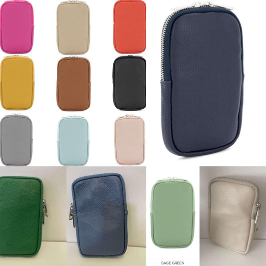 Leather Phone Pouch Crossbody Bag