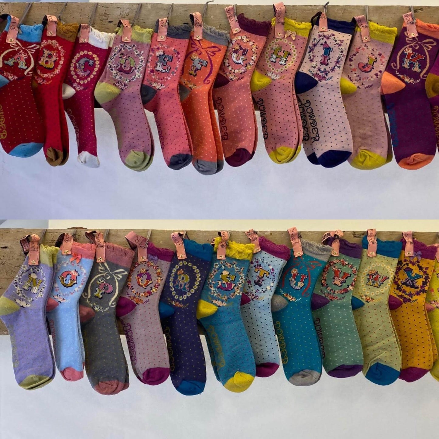 Powder Design Alphabet A-Z socks