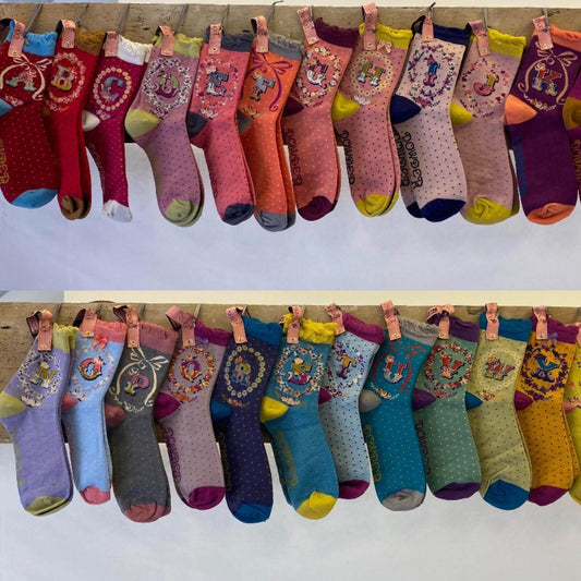 Powder Design Alphabet A-Z socks