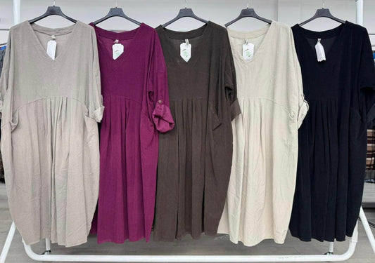 Needlecord Ladies Cotton Dress