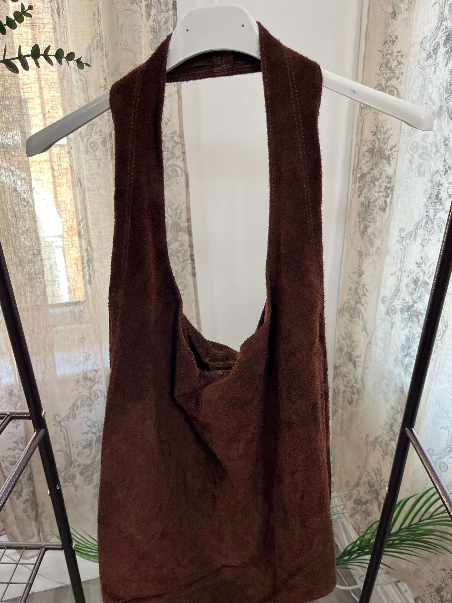 Real Suede Slouchy Hobo Bag