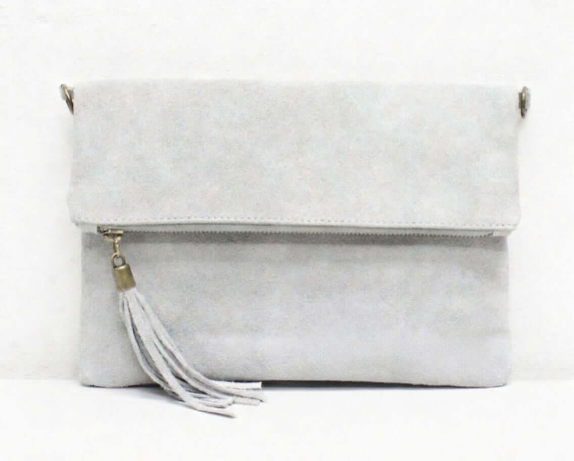 Real Suede Folded Pouch Bag