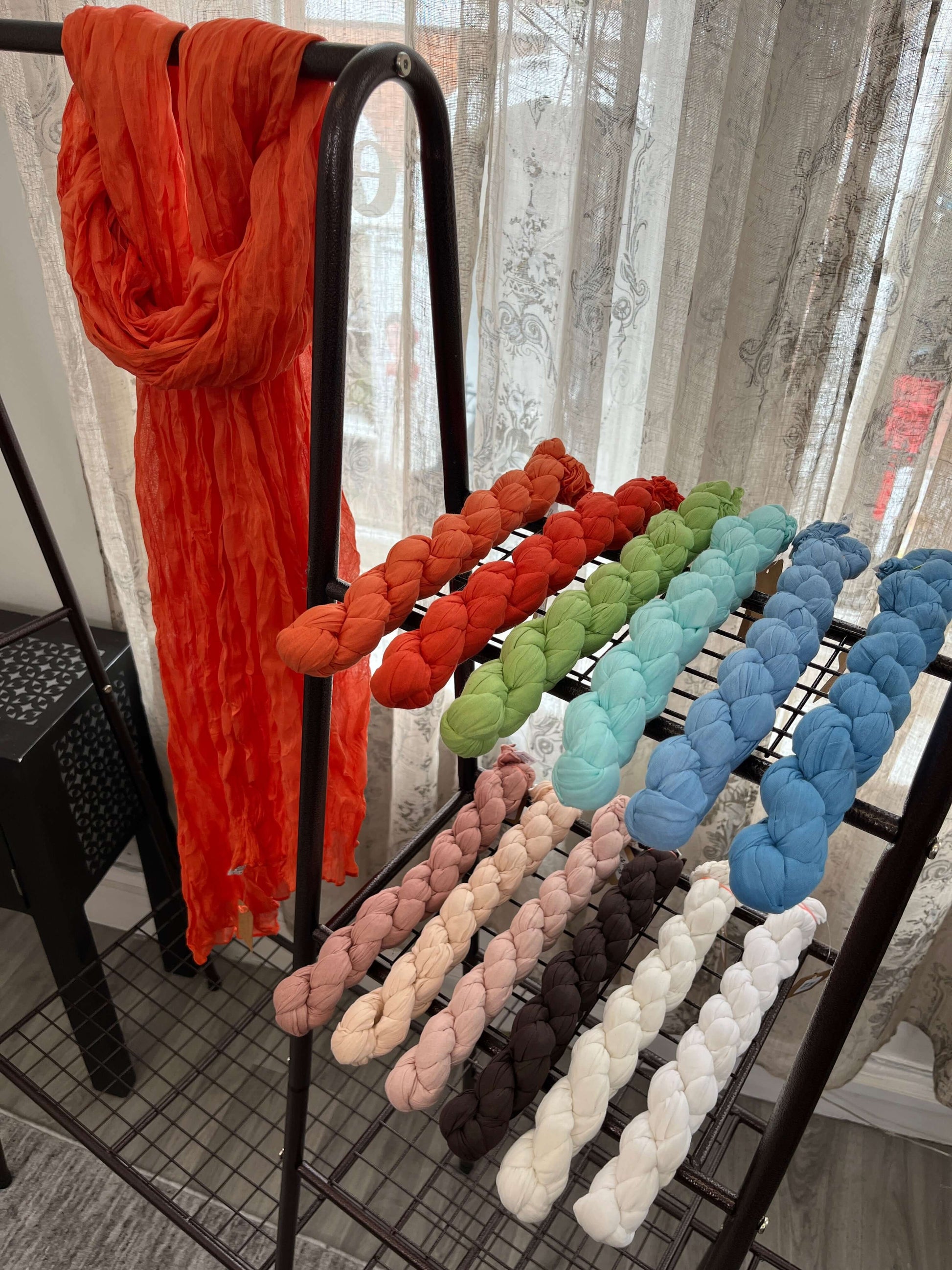 Lightweight Crinkle Effect Gauze Scarf