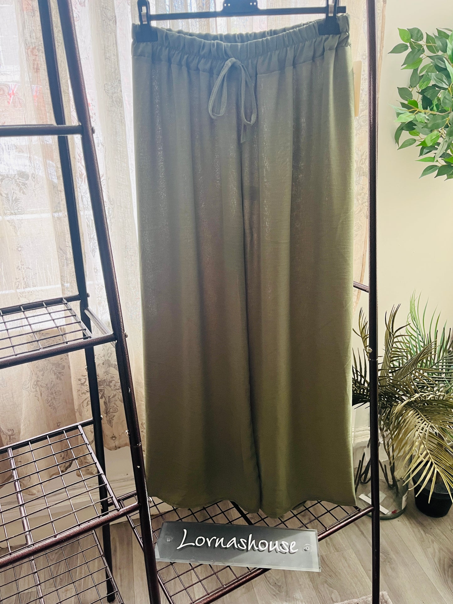 Elegant Wide Leg Palazzo Trousers