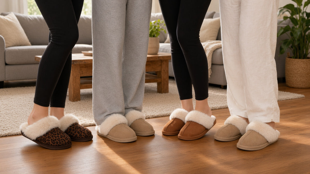 Ladies Faux Fur Lined Mule - 3 colours