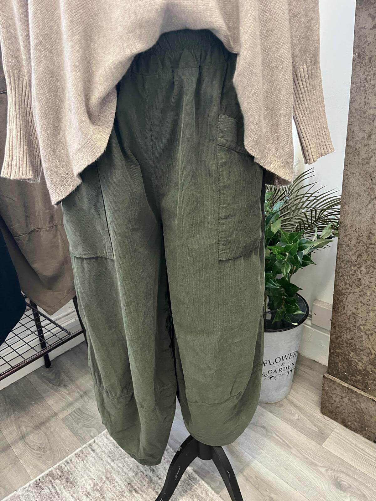 Ladies Needlecord Tulip Trousers