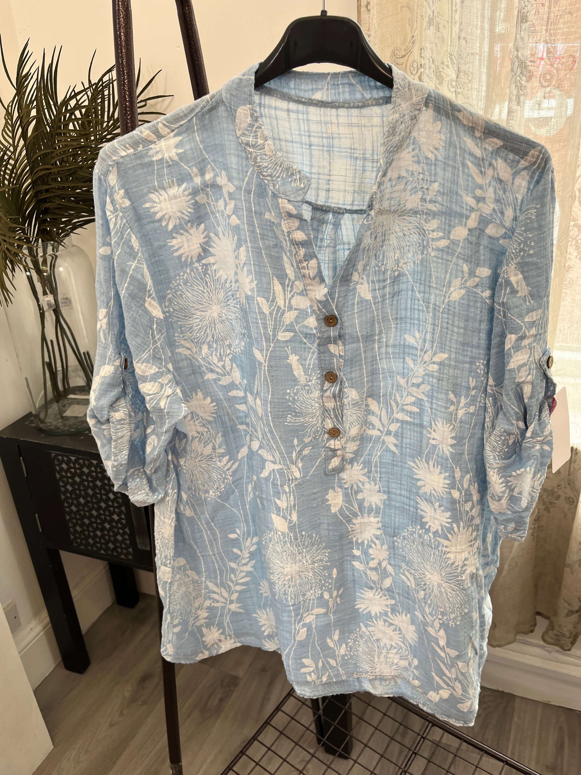 Casual 3 Button Blouse - Dandelion