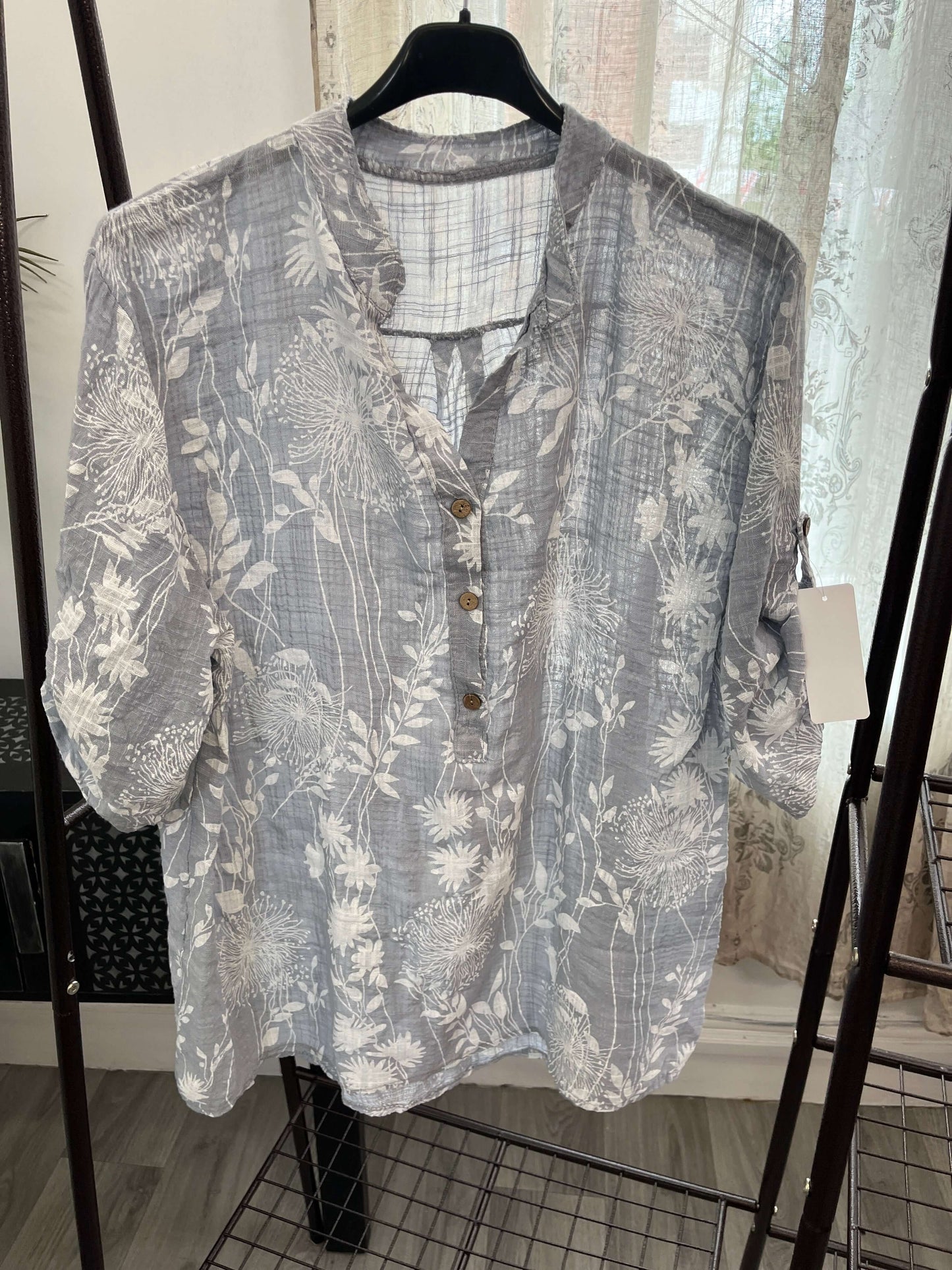 Casual 3 Button Blouse - Dandelion