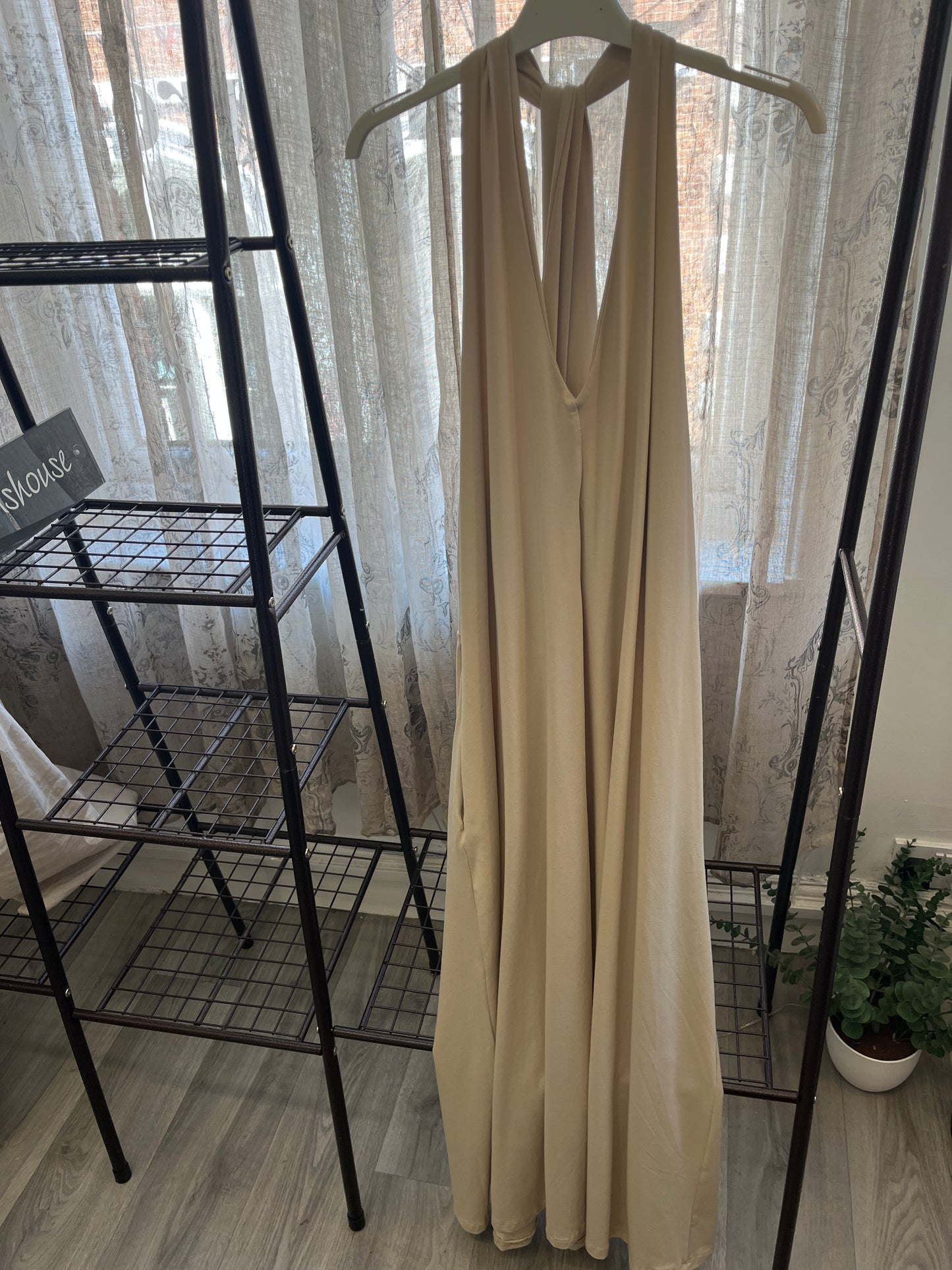 Halterneck Jersey Midaxi Sundress