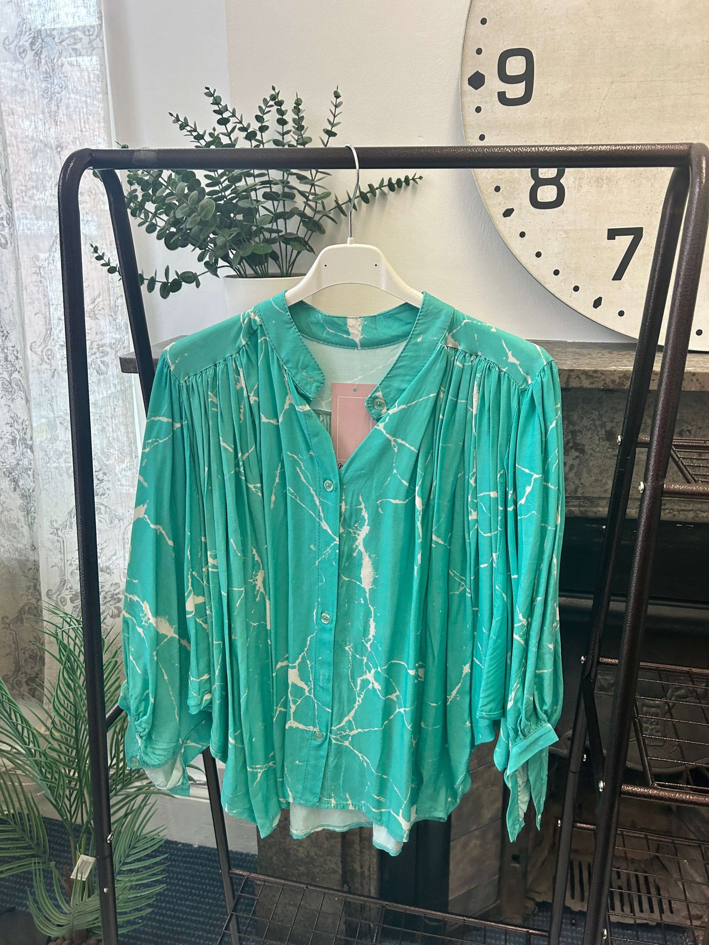 Libby Tie Dye Balloon Sleeve Blouse