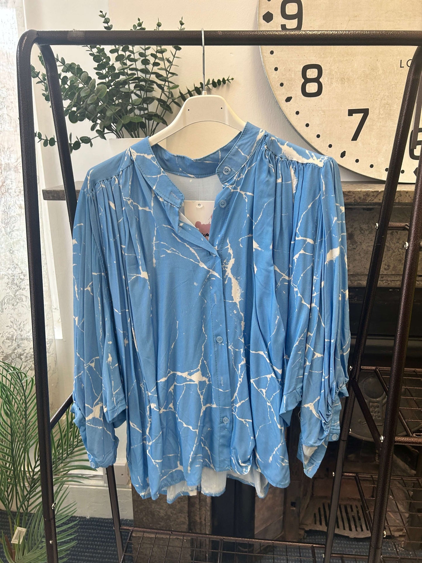 Libby Tie Dye Balloon Sleeve Blouse