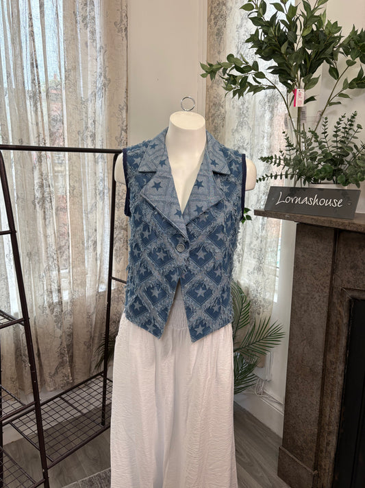 Lornashouse Exclusive by Annabelle - Star Denim Waistcoat