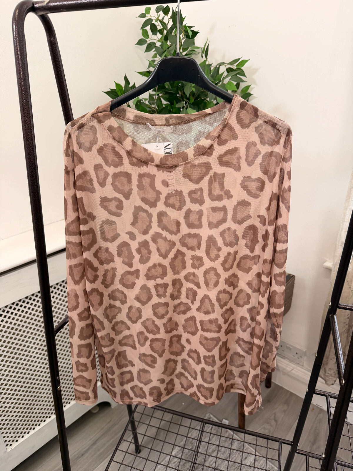 Orla Mesh Layering Top - Leopard