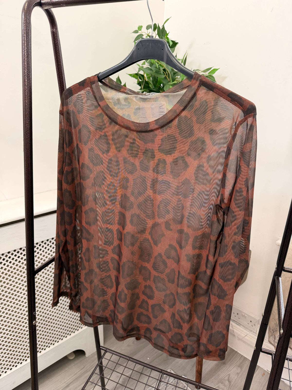 Orla Mesh Layering Top - Leopard