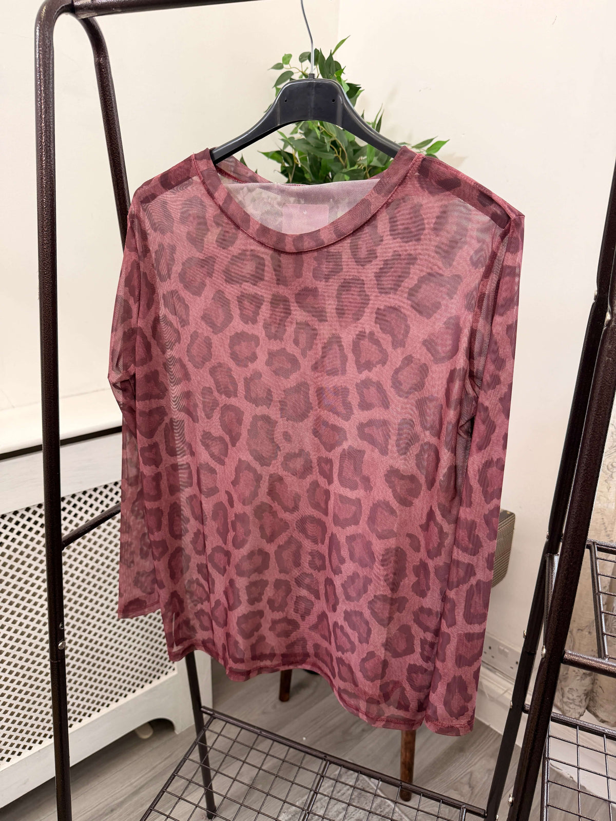 Orla Mesh Layering Top - Leopard