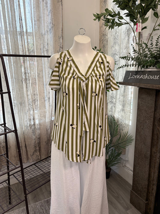 Lornashouse Exclusive by Annabelle - 'Dog' Stripe Blouse