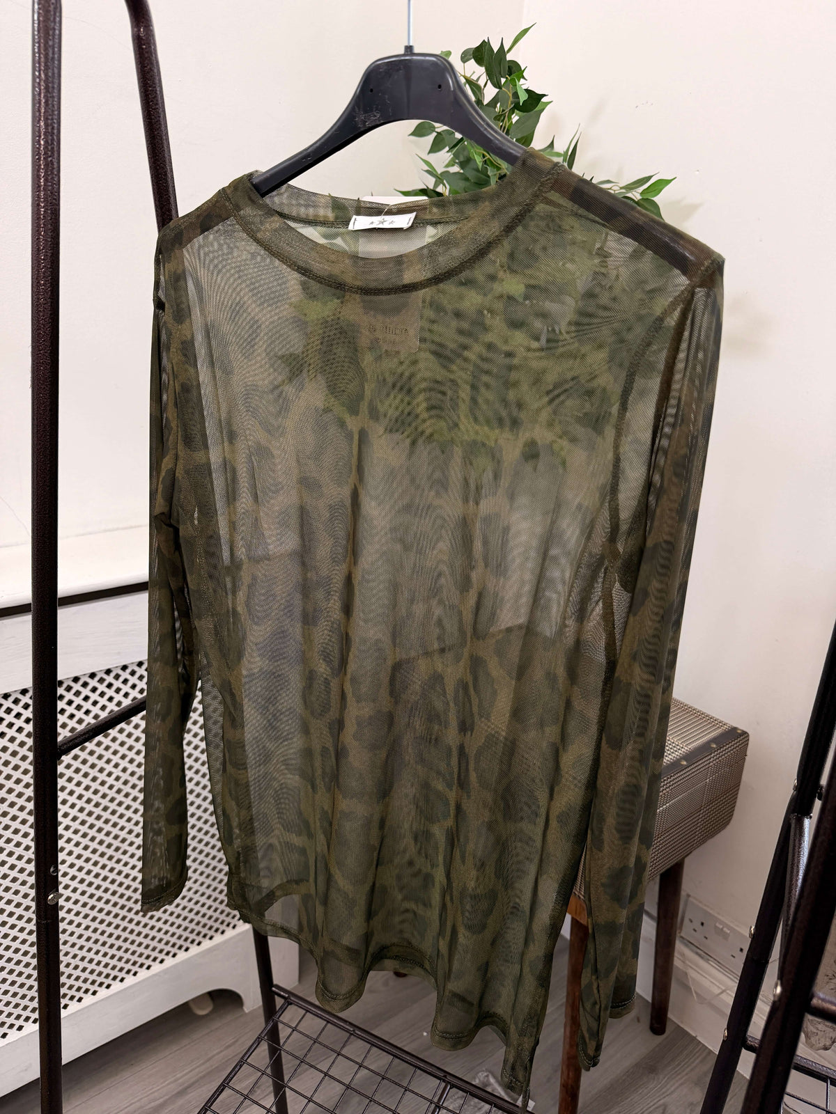 Orla Mesh Layering Top - Leopard