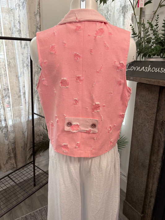Lornashouse Exclusive by Annabelle - Pink Denim Waistcoat