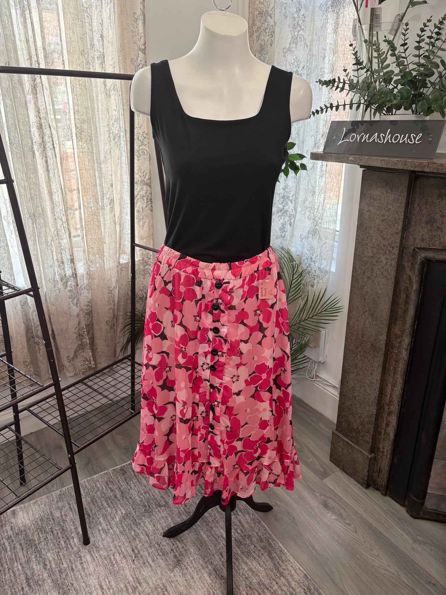 Lornashouse Exclusive by Annabelle - Floral Print Midi Skirt