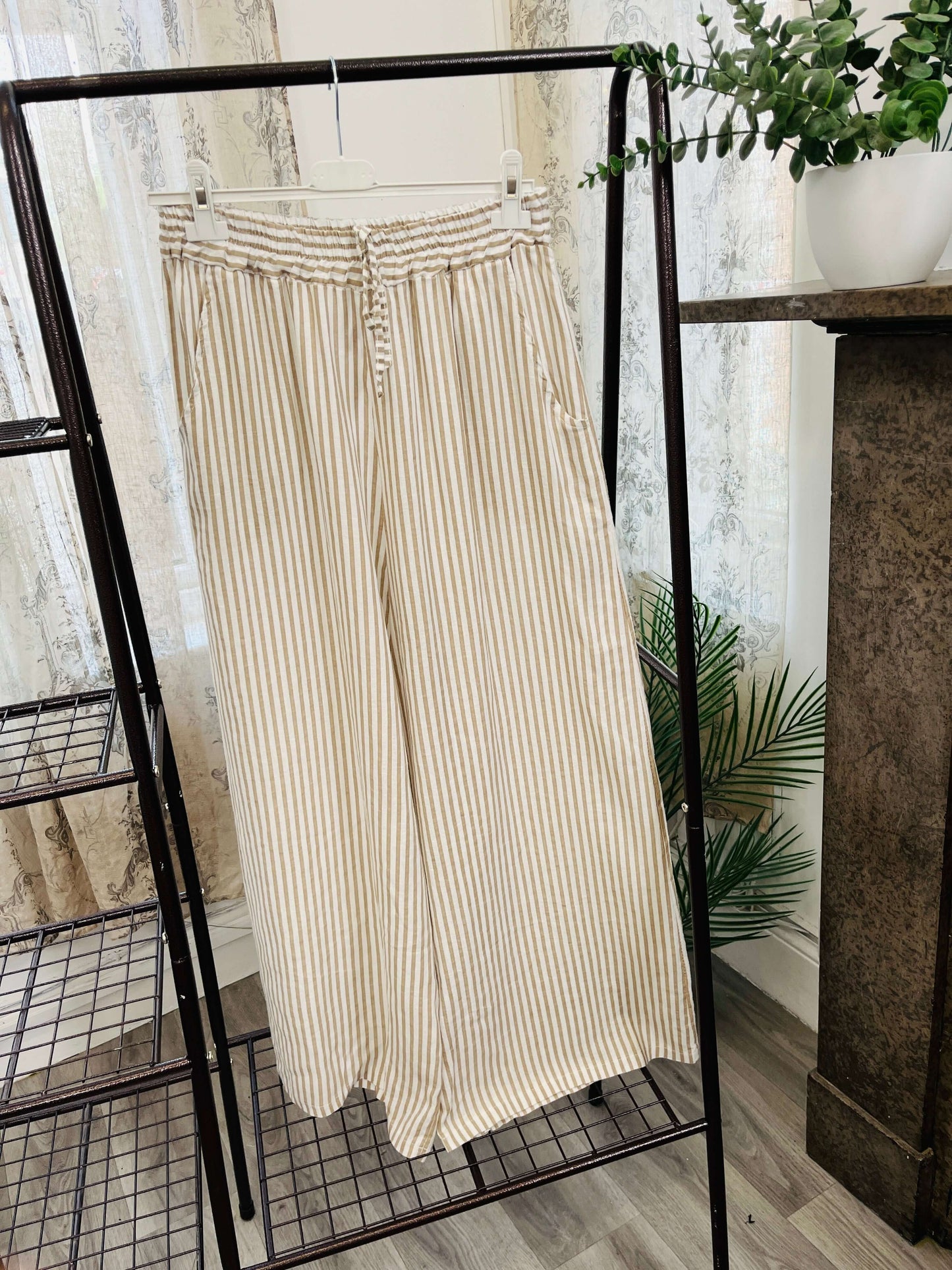 Lola Wide Leg Striped Trousers