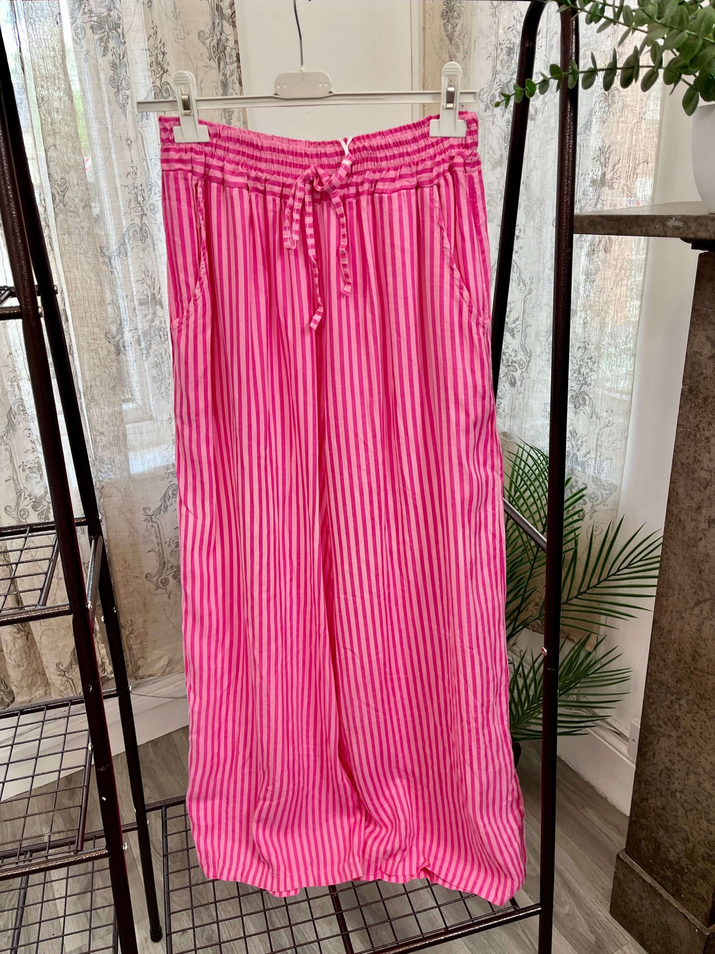 Lola Wide Leg Striped Trousers