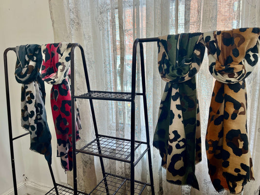 Leopard Panel Scarf