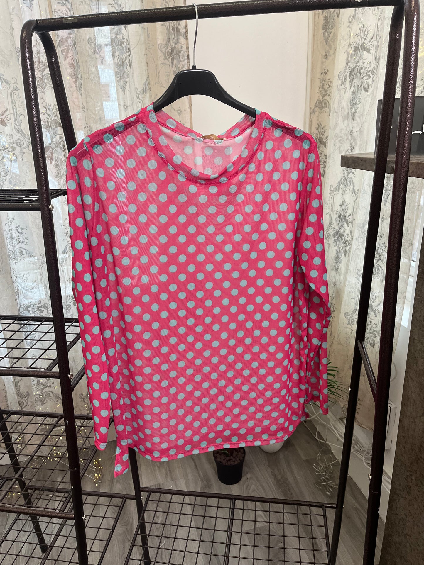 Orla Mesh Layering Top - Spotty