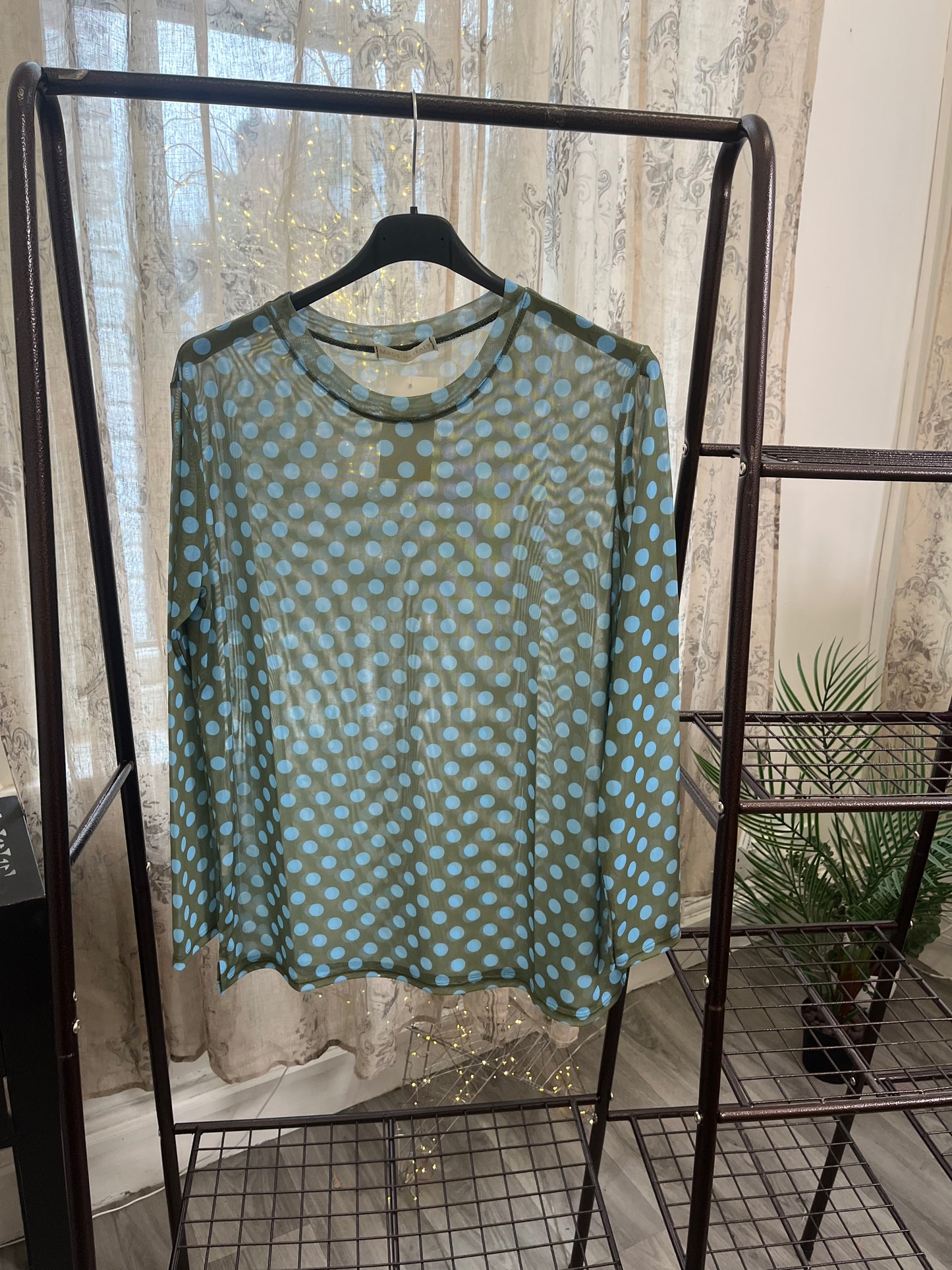 Orla Mesh Layering Top - Spotty