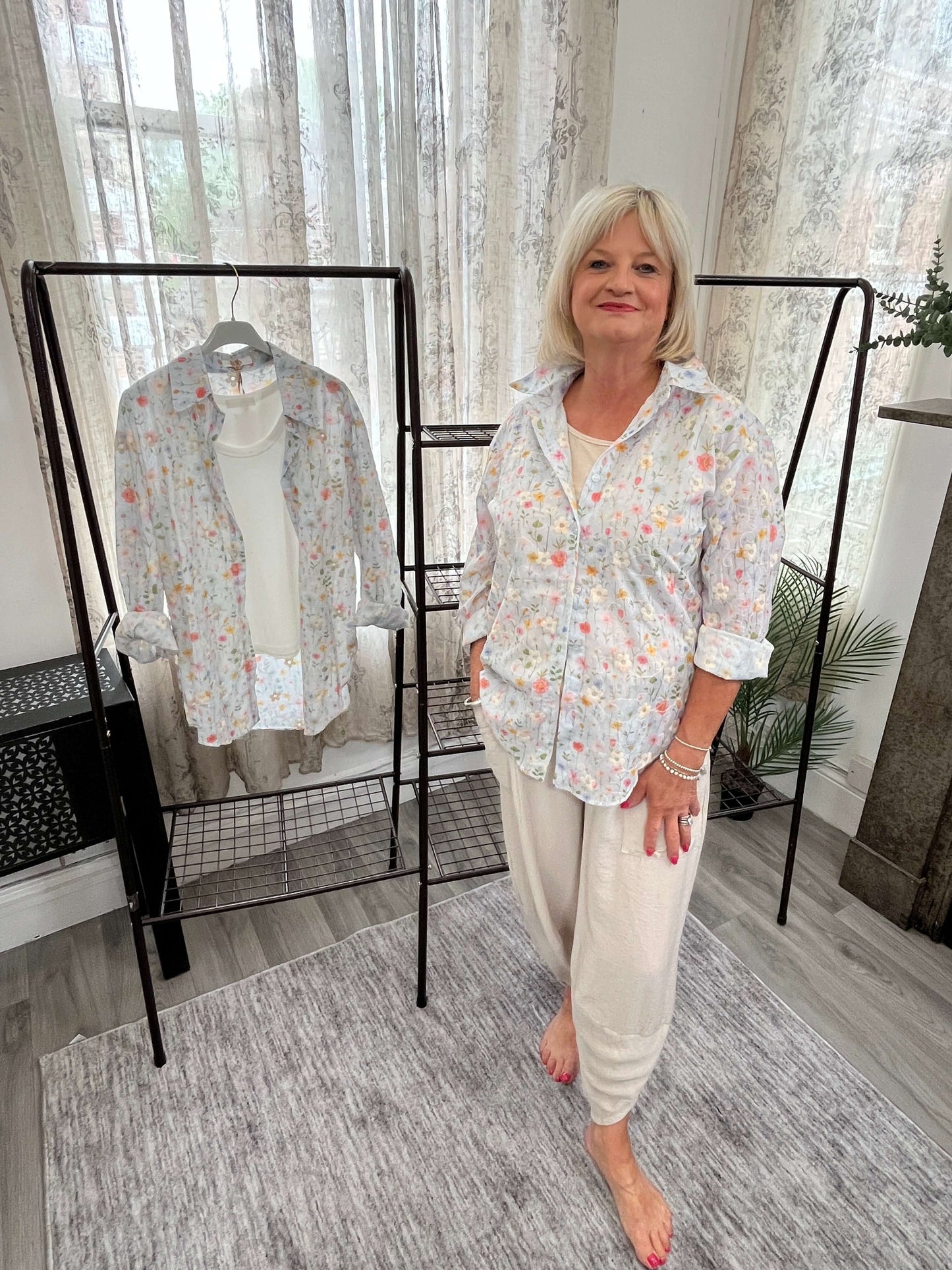 Verity Embroidered Detail Ladies Shirt