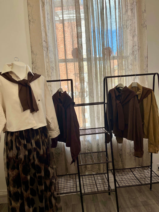 Luxurious Floaty Shirt & Shawl Set