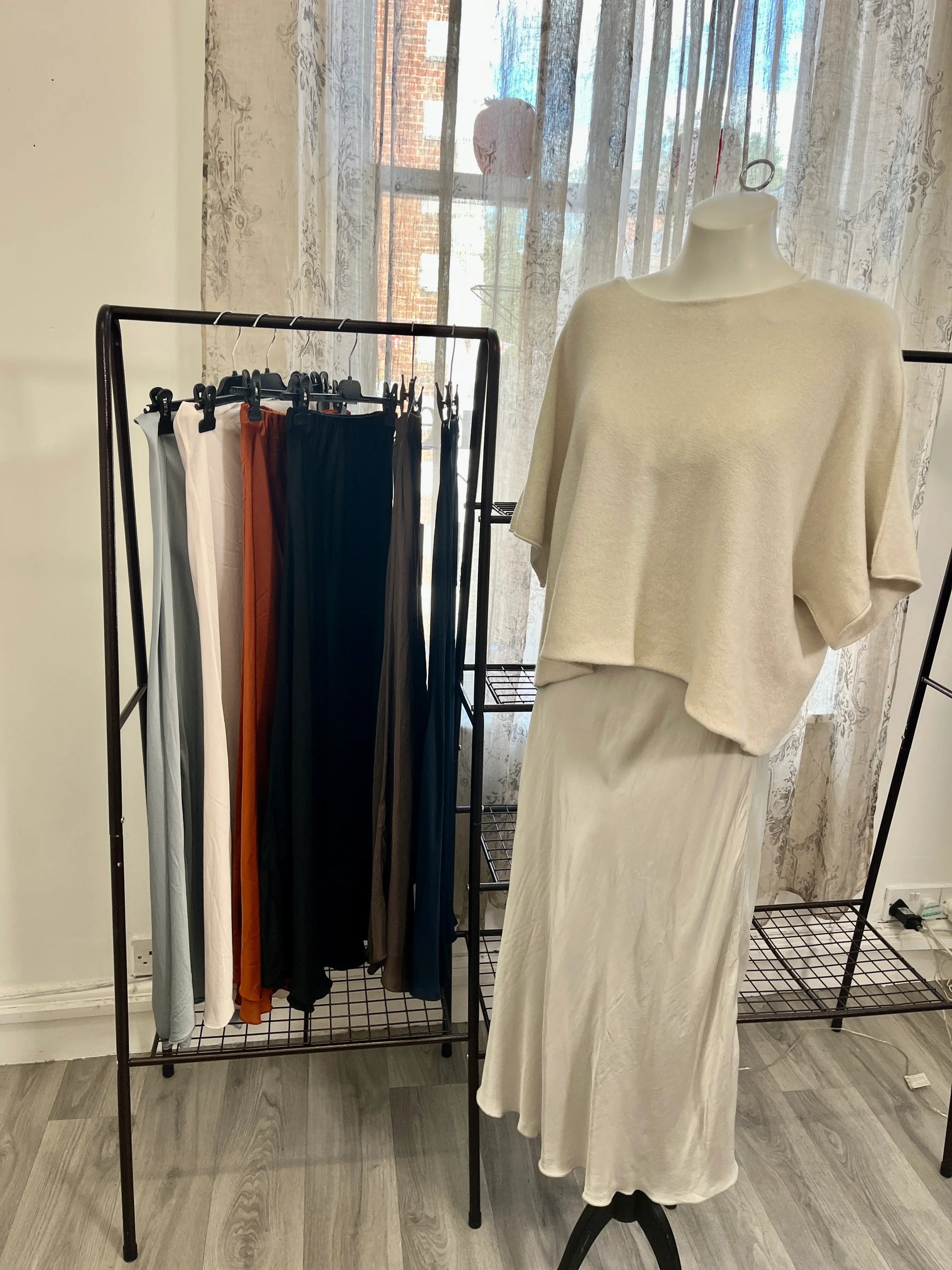 Bianca Satin Bias Maxi Skirt