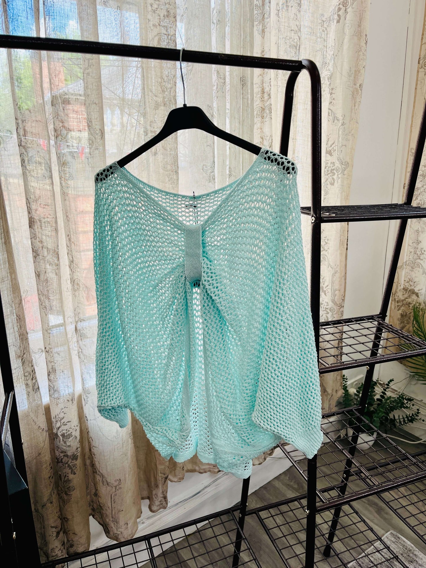 Chloe Loose Weave Drop Down Top