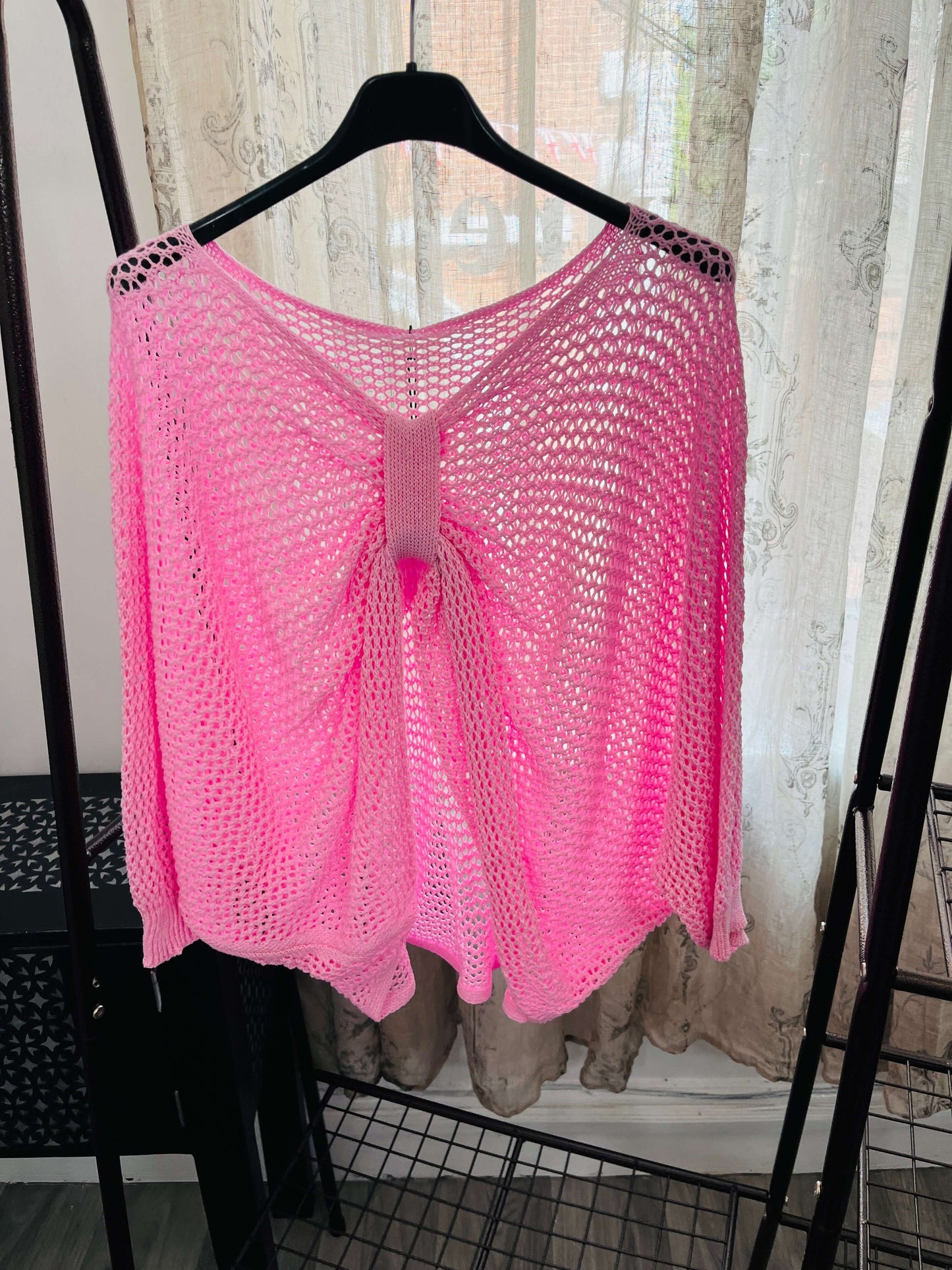 Chloe Loose Weave Drop Down Top