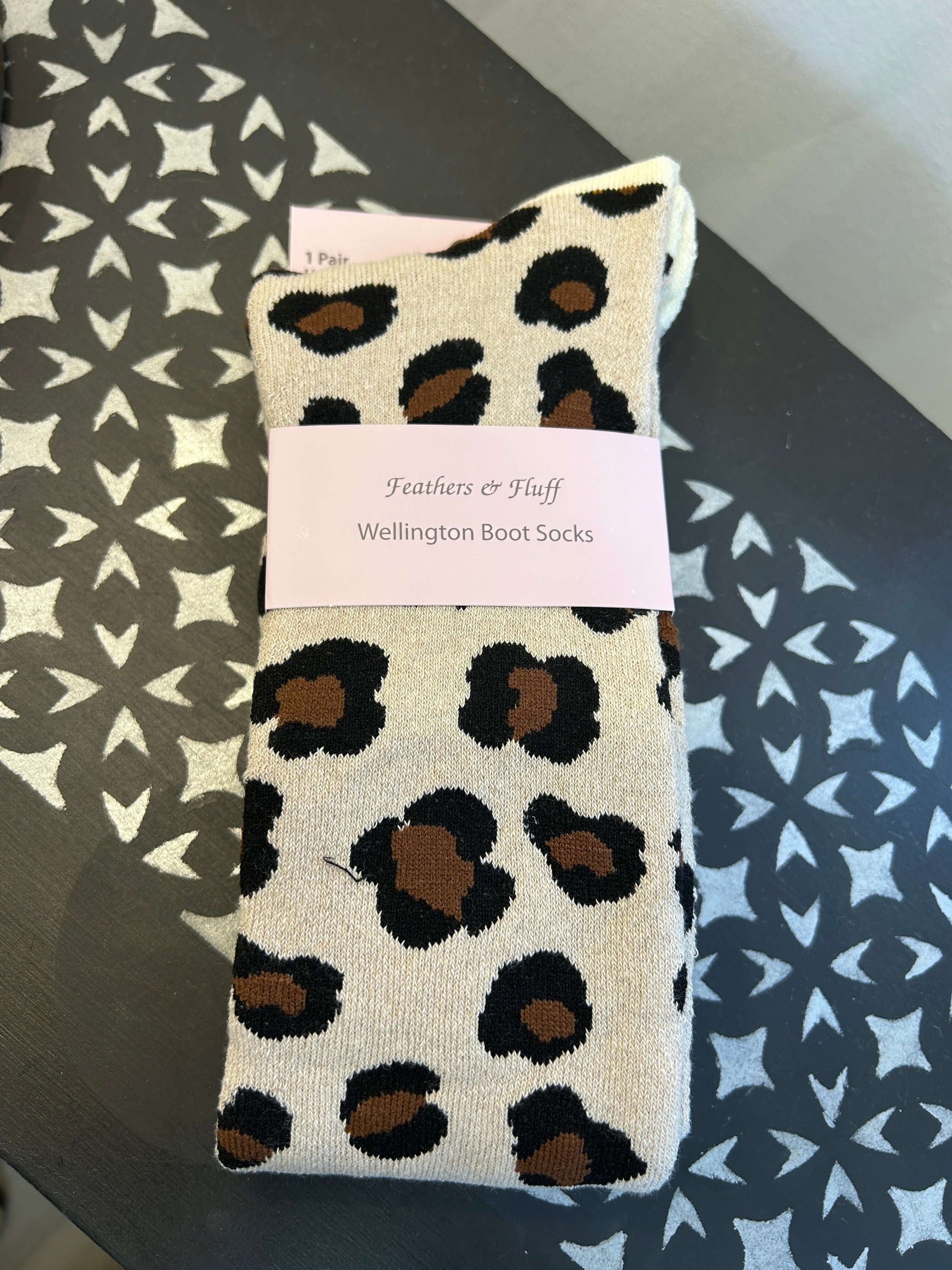 Animal Print Ladies Long Boot Socks