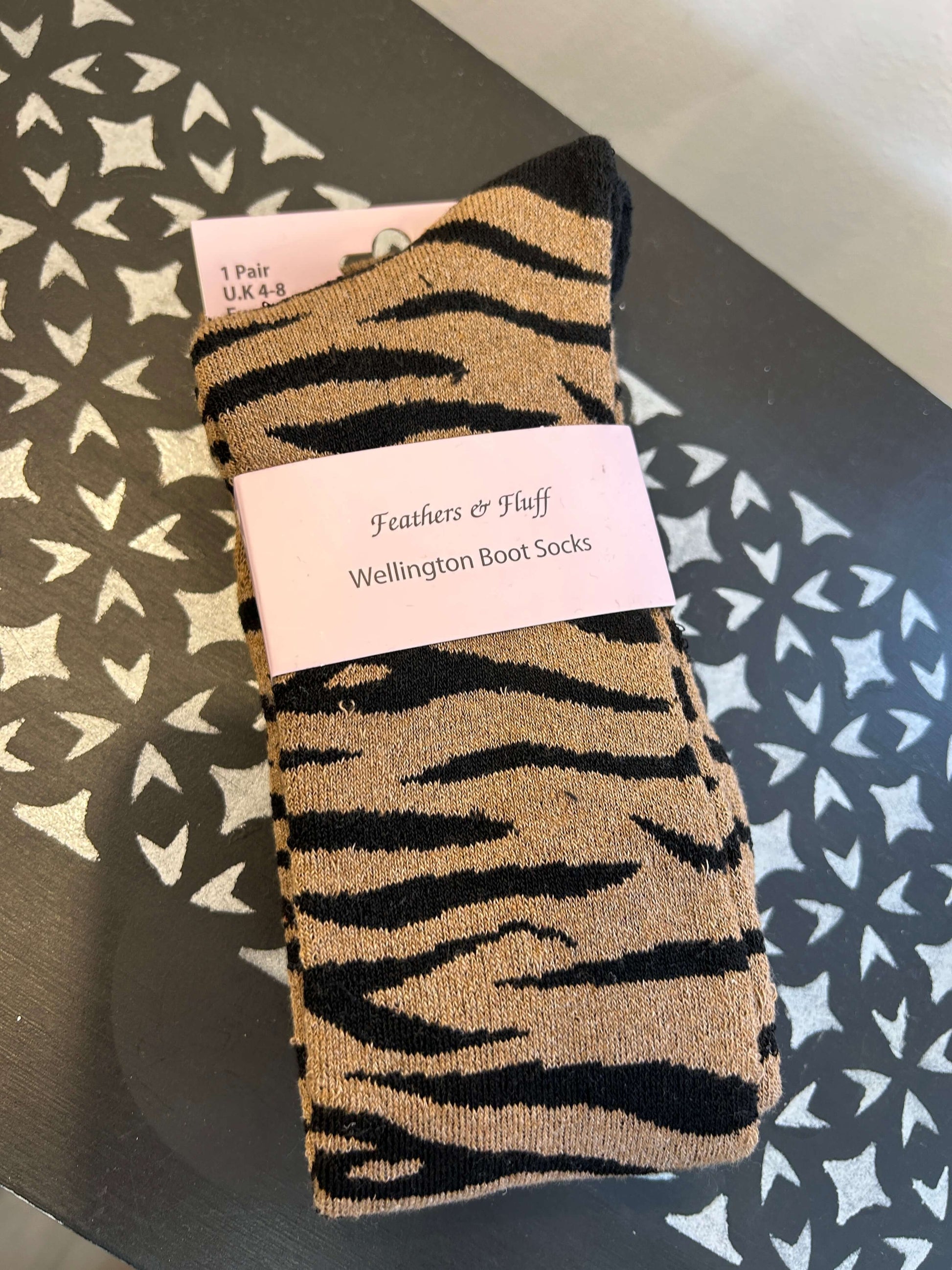 Animal Print Ladies Long Boot Socks