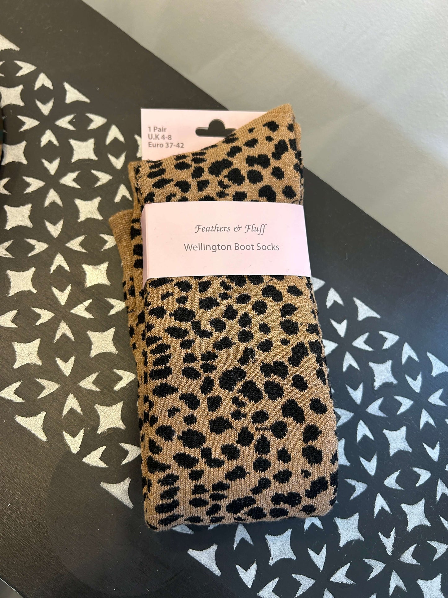 Animal Print Ladies Long Boot Socks