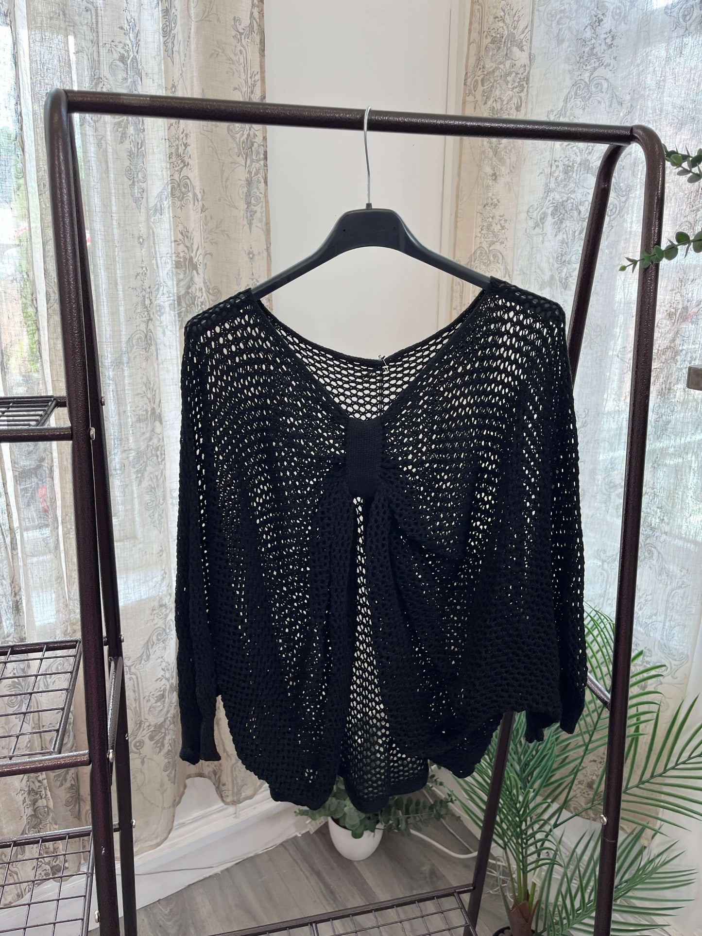 Chloe Loose Weave Drop Down Top