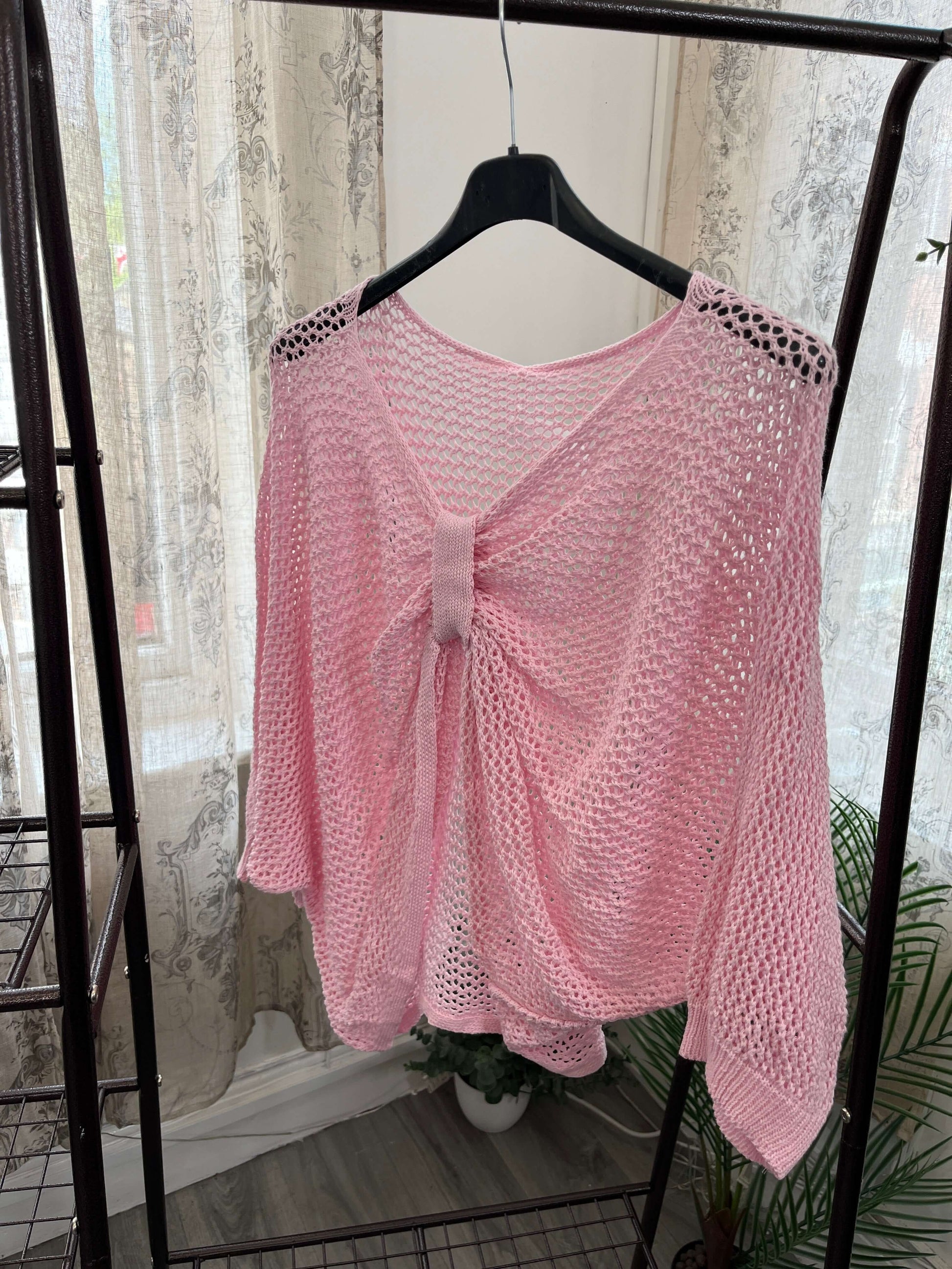 Chloe Loose Weave Drop Down Top
