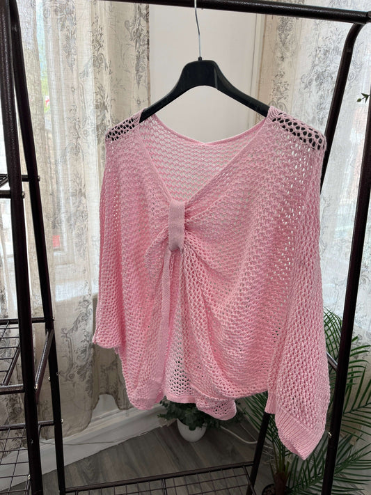 Chloe Loose Weave Drop Down Top