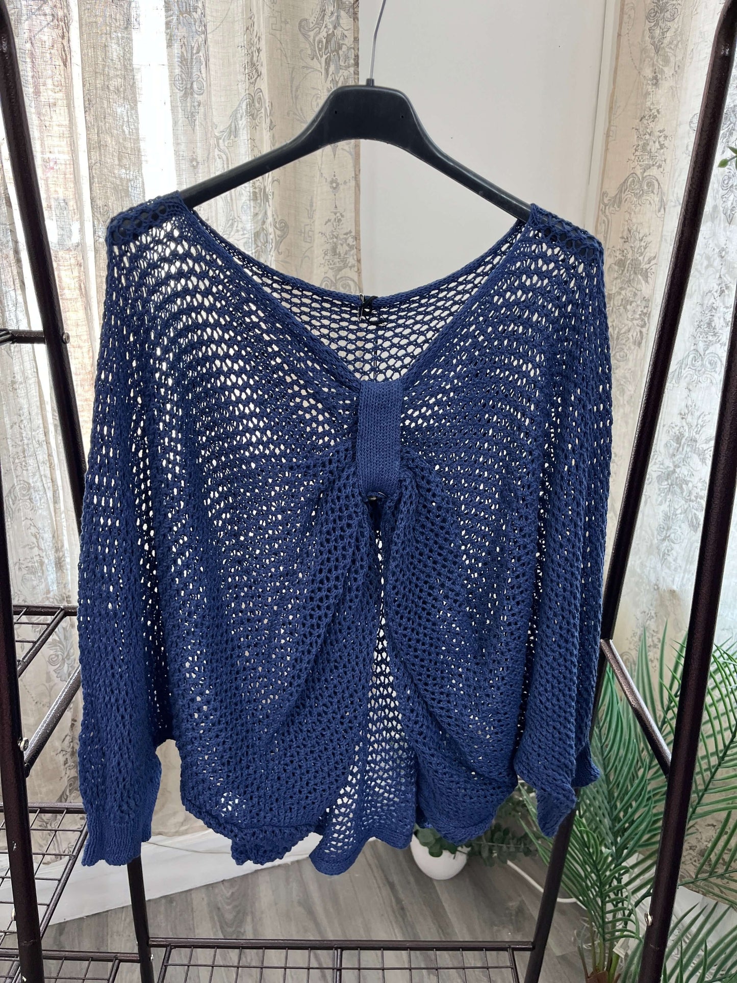 Chloe Loose Weave Drop Down Top
