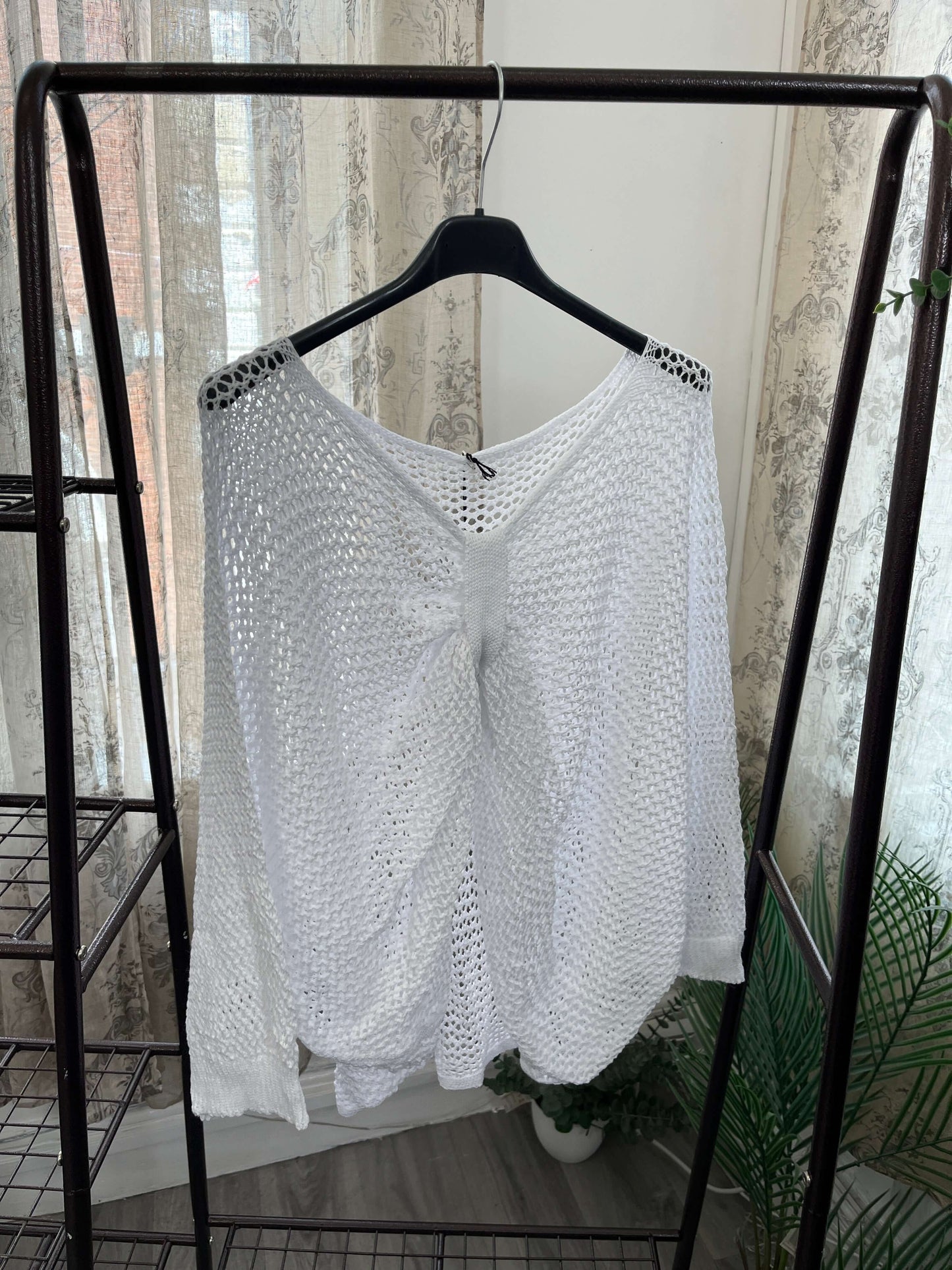 Chloe Loose Weave Drop Down Top