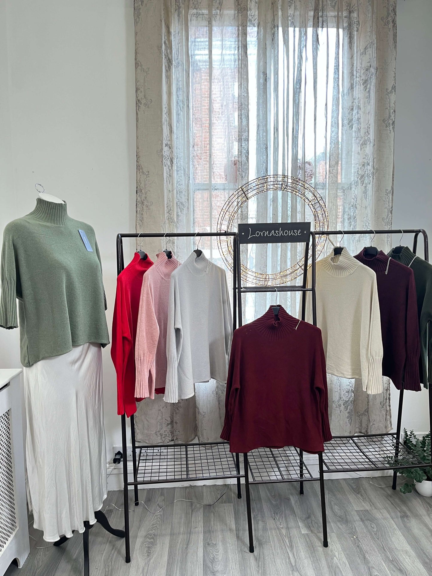 Tamara High Neck Ribbed Boxy Jumper