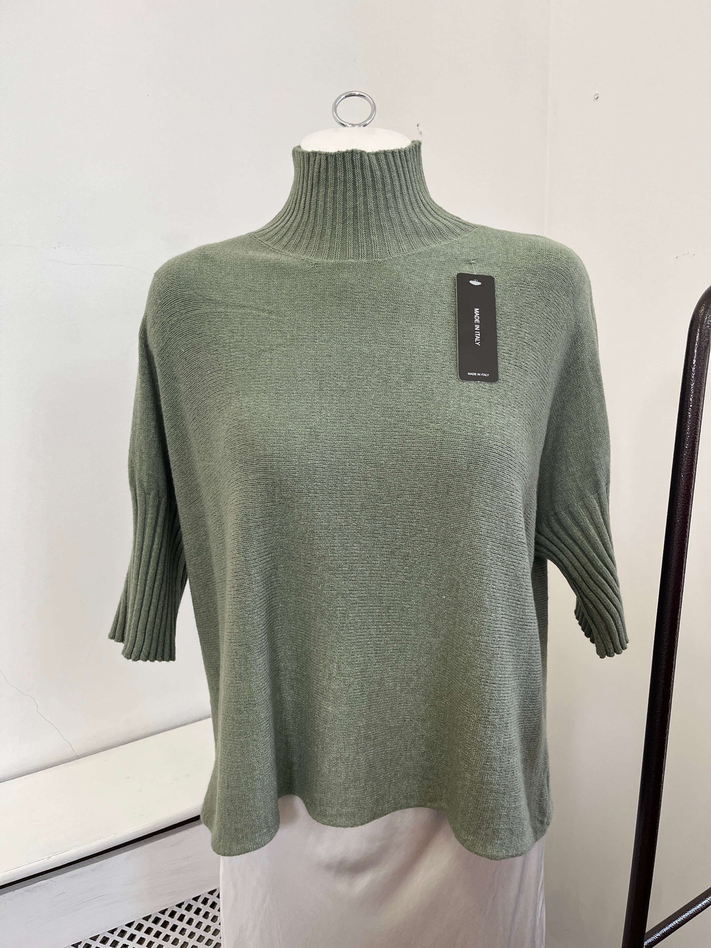 Tamara High Neck Ribbed Boxy Jumper