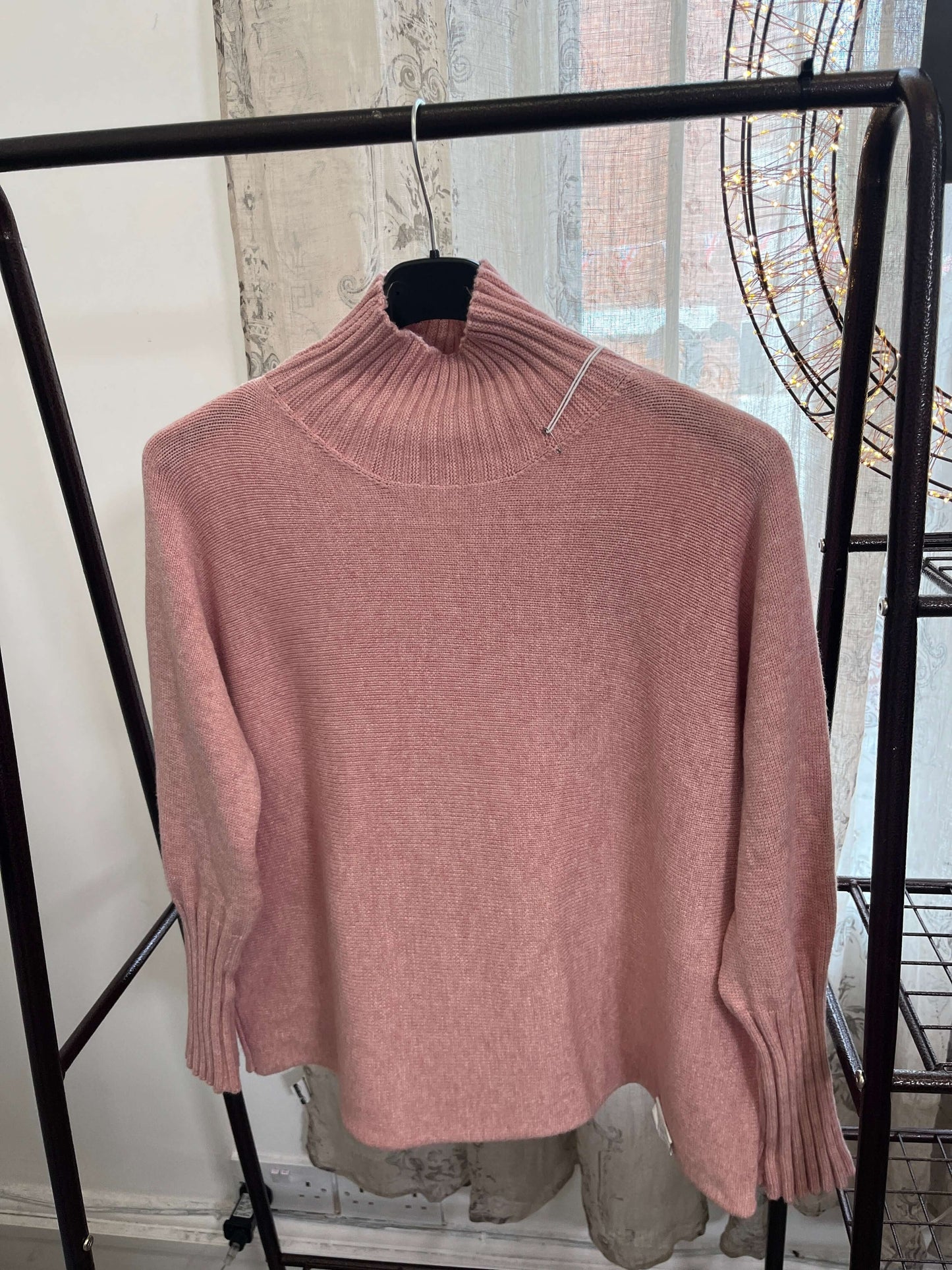 Tamara High Neck Ribbed Boxy Jumper