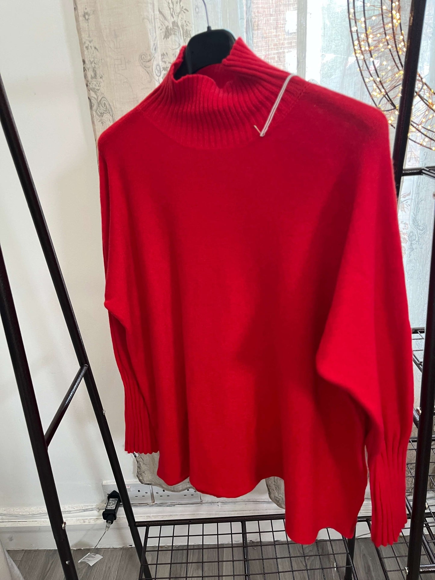 Tamara High Neck Ribbed Boxy Jumper