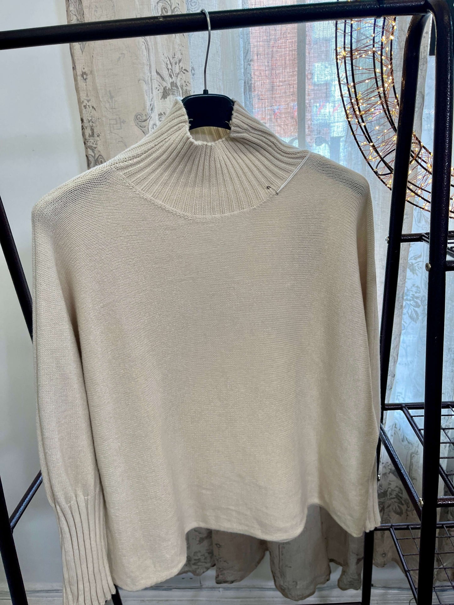 Tamara High Neck Ribbed Boxy Jumper
