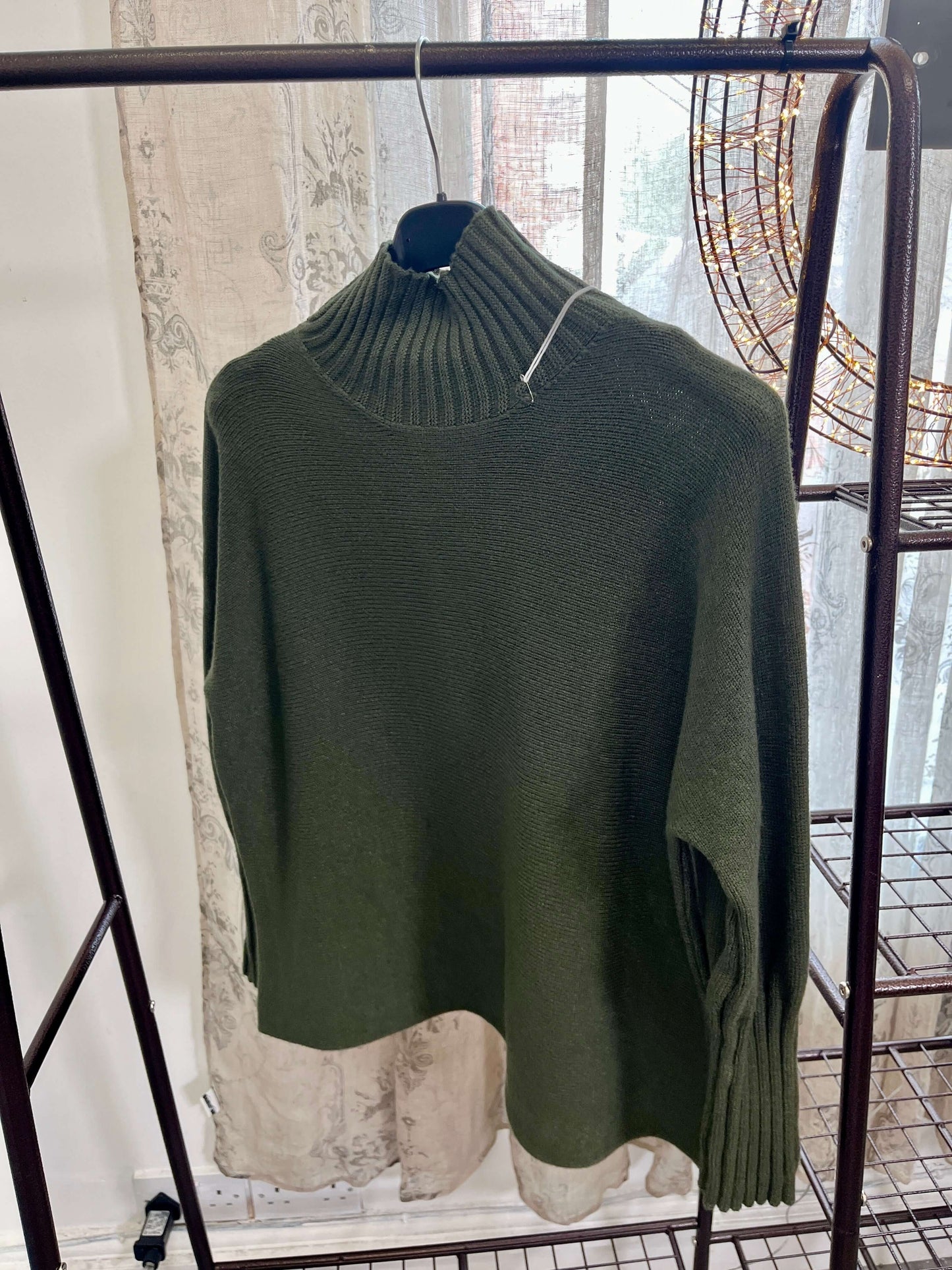 Tamara High Neck Ribbed Boxy Jumper